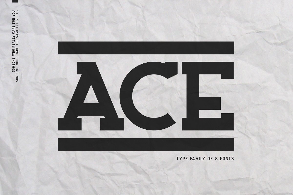 Пример шрифта Ace Serif #1